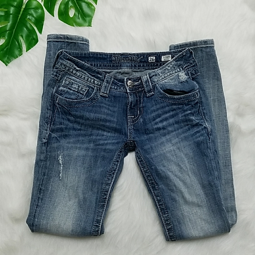 MISS ME DISTRESSED SKINNY JEANS
